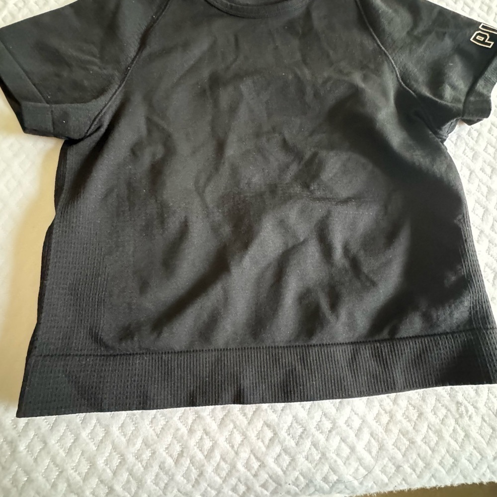 PINK Victoria's Secret Black Activewear Seamless Tee - Picture 6 of 6